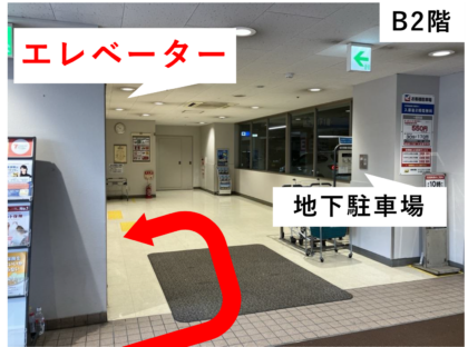 １階出入口と２階出入口の位置関係